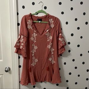 Embroidered long sleeve dress women’s sizeXXS